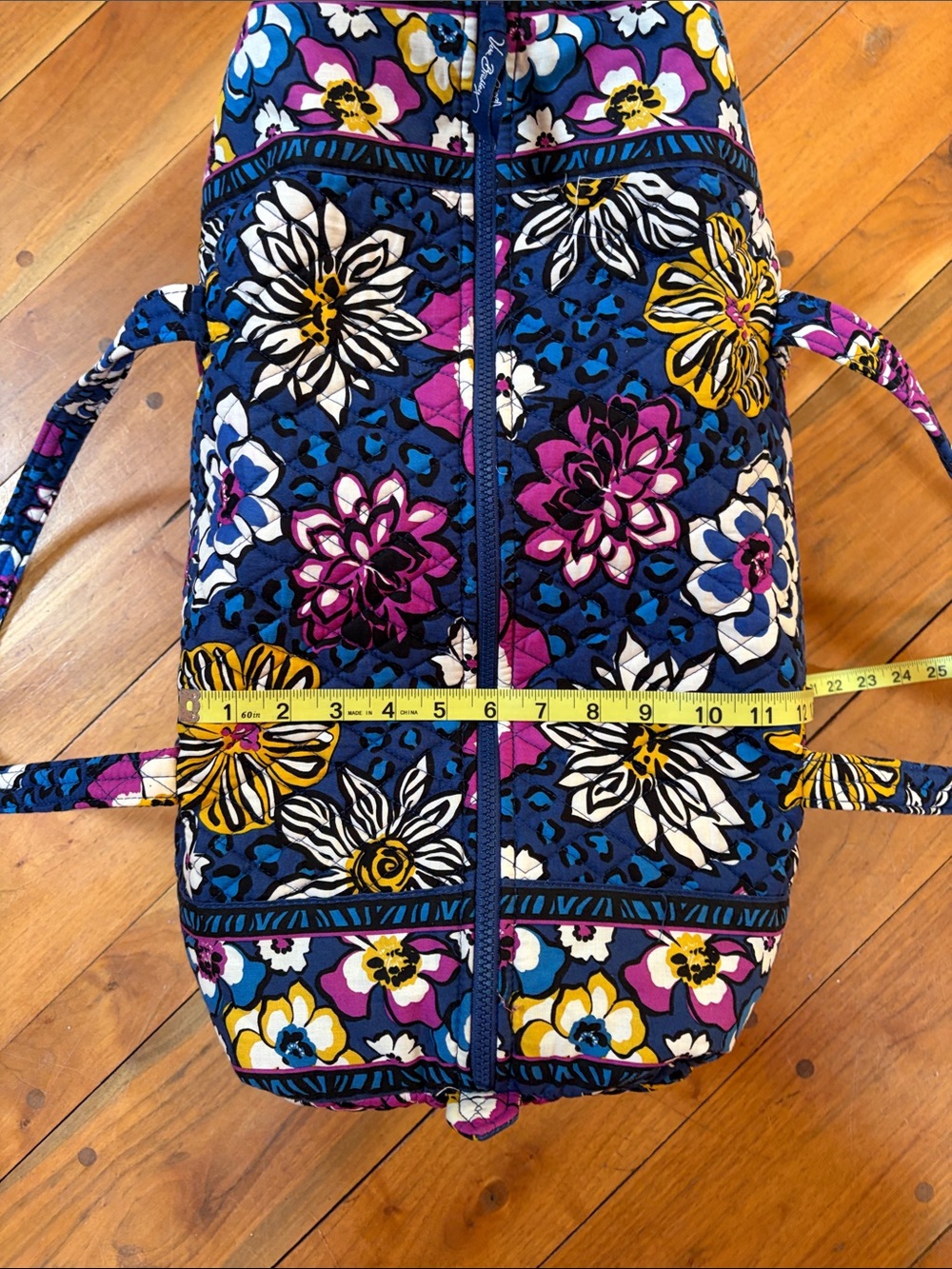 Vera Bradley Quilted Floral Duffel - Blue, Pink, Yellow - Picture 3 of 12